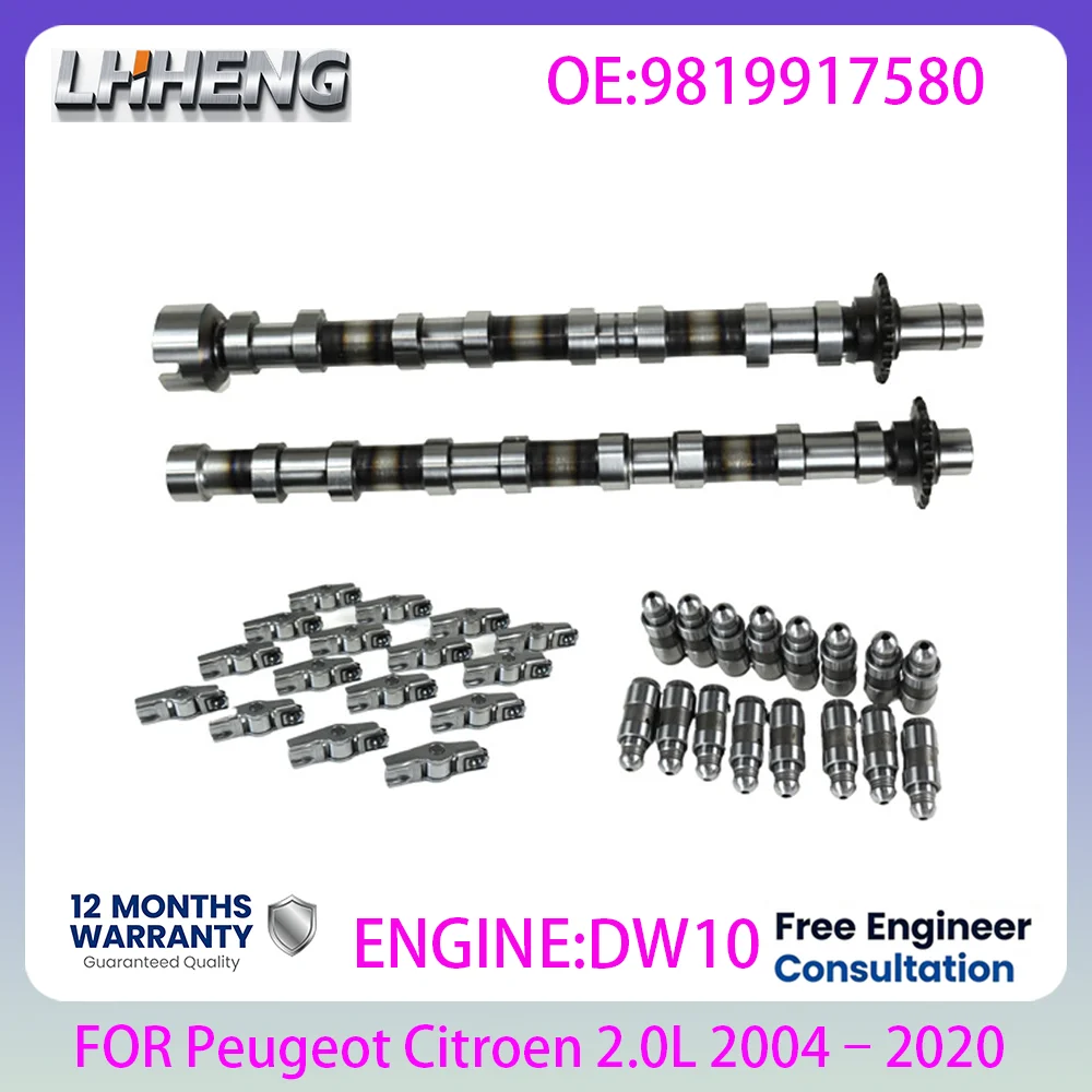 DW10 Engine Camshaft Assembly Kit OE 9819917580 For Peugeot Citroen 2.0L 2.0 L T L4 HDi Diesel 2004-2020 307 308 407 807 C4 C5