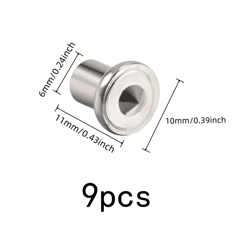 6mm Precision Drill Guides 9 pcs, Compact Portable, Precision Center Point, for Carpentry Workshop, Multipurpose