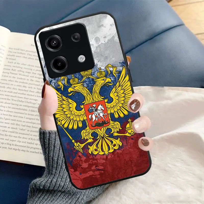 phone cover Russia Flag Emblem For xiaomi Redmi Note 13pro note12pro 11pro 10pro 9pro 8pro 9s 9T 8T K40 12C 10C 9C Cases coque