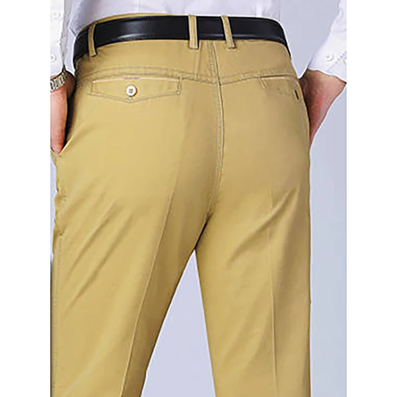 Fashion Zipper Button Pockets Solid Color Business Pants Men\'s Clothing 2024 Summer New Loose High Waist All-match Trousers