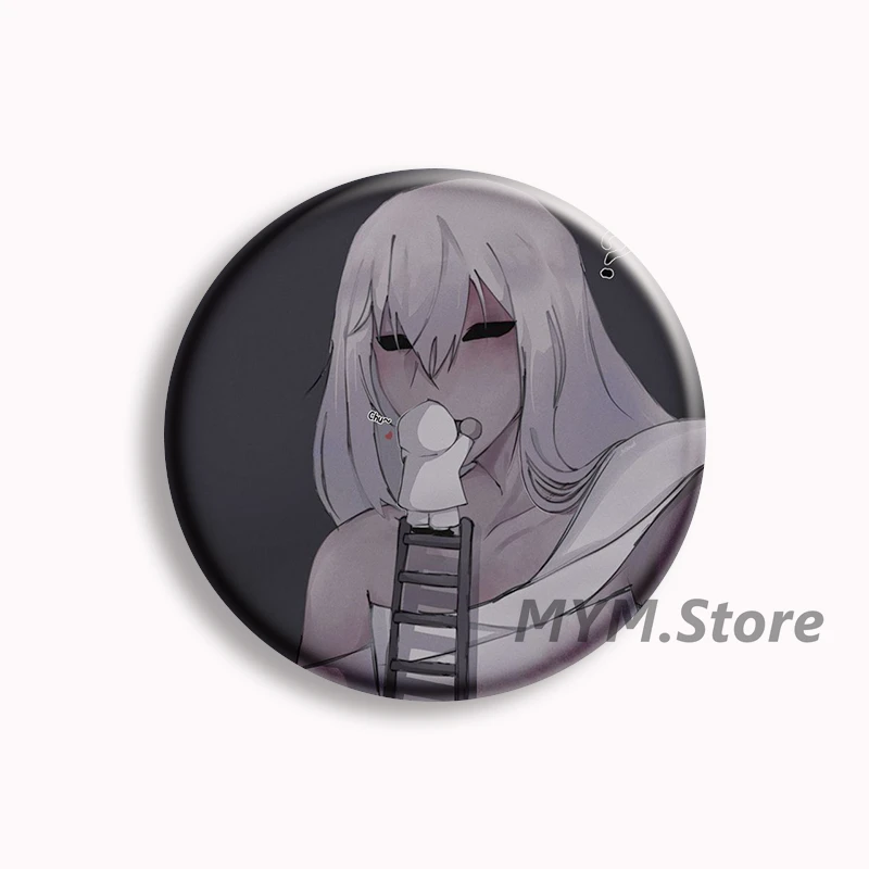 Homicipher Mr.Scarletella Anime Soft Button Pin Cartoon Game Character Brooch Badge Bag Decor Accessories Gamer Collect