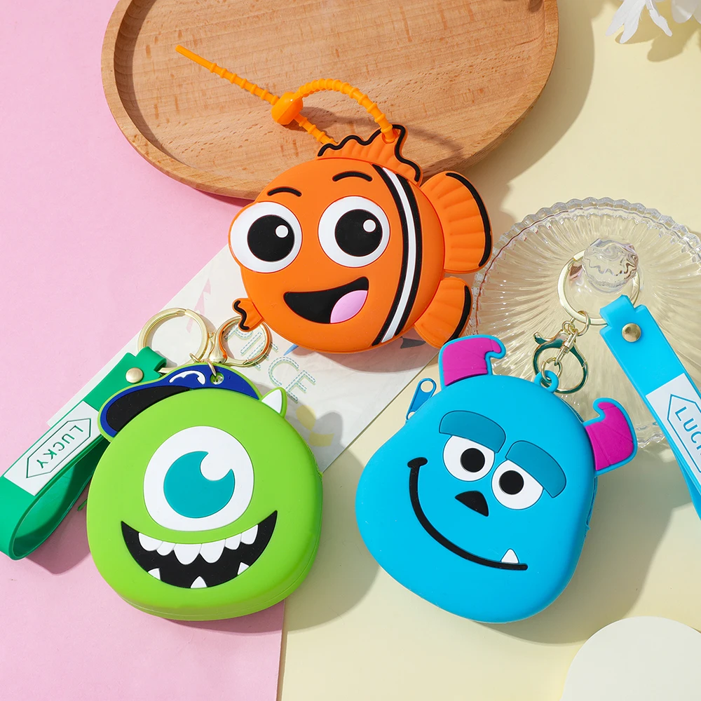 Майк с большими глазами, волосатый монстр Салли и рыба-клоун Немо, брелки с персонажами, кошелек для монет можно хранить различные мелкие вещи, персональные