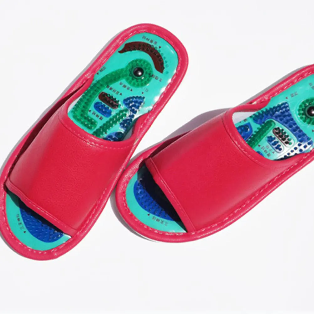 

1 пара противоскользящих массажных тапочек с дизайном с полым носком, дышащие противоскользящие сандалии для терапии ног для обеих судей