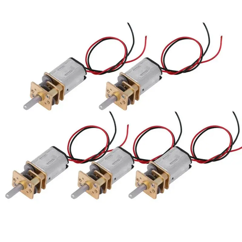 20Pcs N20 Mini Micro-Metal Gear Motor With Gearwheel DC Motors 60RPM Slow Speed Full Metal Reducer