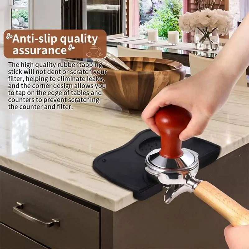 M6CB Espresso Dumps Bin Dengan Bar yang Dapat Dilepas dan Nonslip Base Espresso Box Coffee Tampers Tool