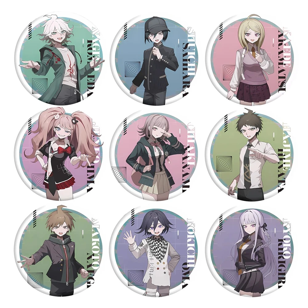 

58mm Anime Danganronpa Enoshima Junko Yasuhiro Taeko Monokuma Nanami ChiaKi Cosplay COSTUME Badge Pin SPTE Tinplate Brooch﻿ Prop