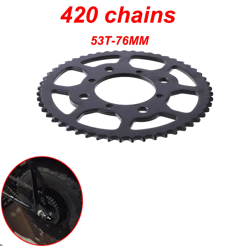 

420 chain rear sprocket 53 teeth 76mm center hole for pit bike motocross motocross gear spare