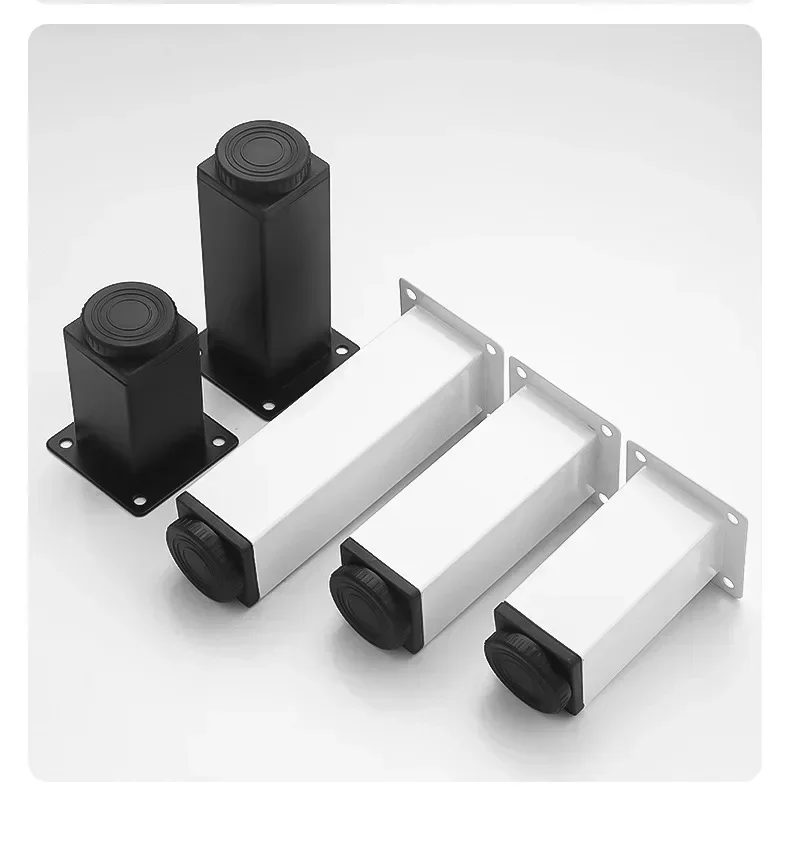 Pies de gabinete de aleación de aluminio, patas de soporte para muebles ajustables en altura, mesa con rodamiento, sillas, cama, sofá, pies de nivel cuadrado