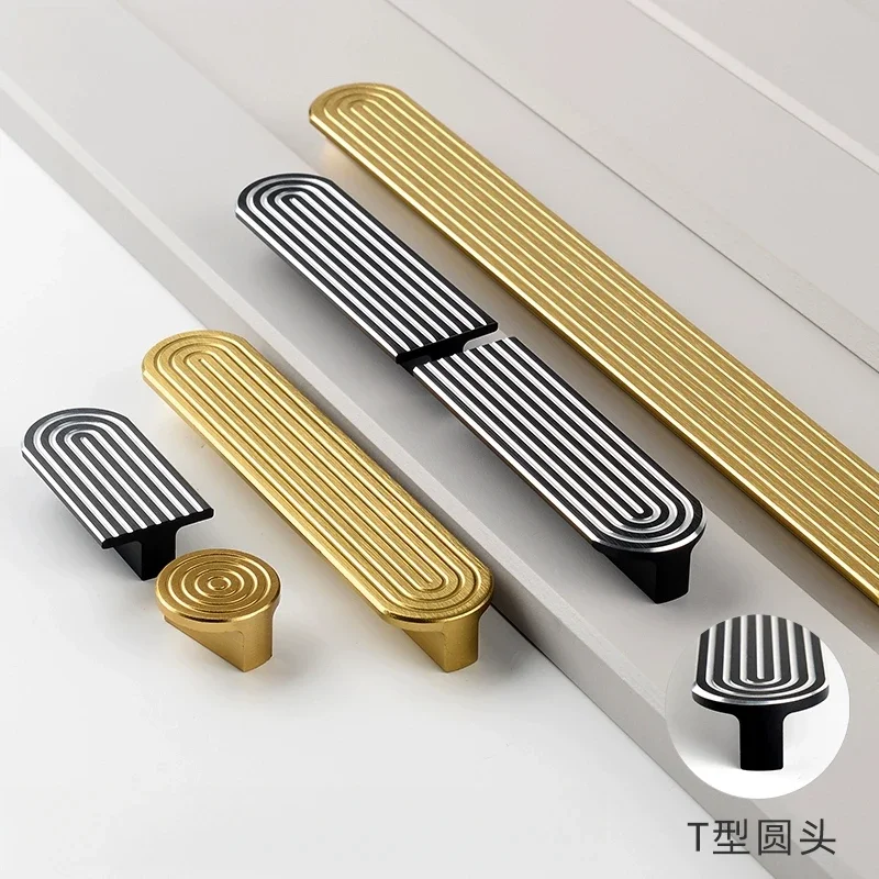 

Wardrobe Cabinet Bathroom Cabinet door knob Drawer furniture Handle Black and White Double Color Bronze