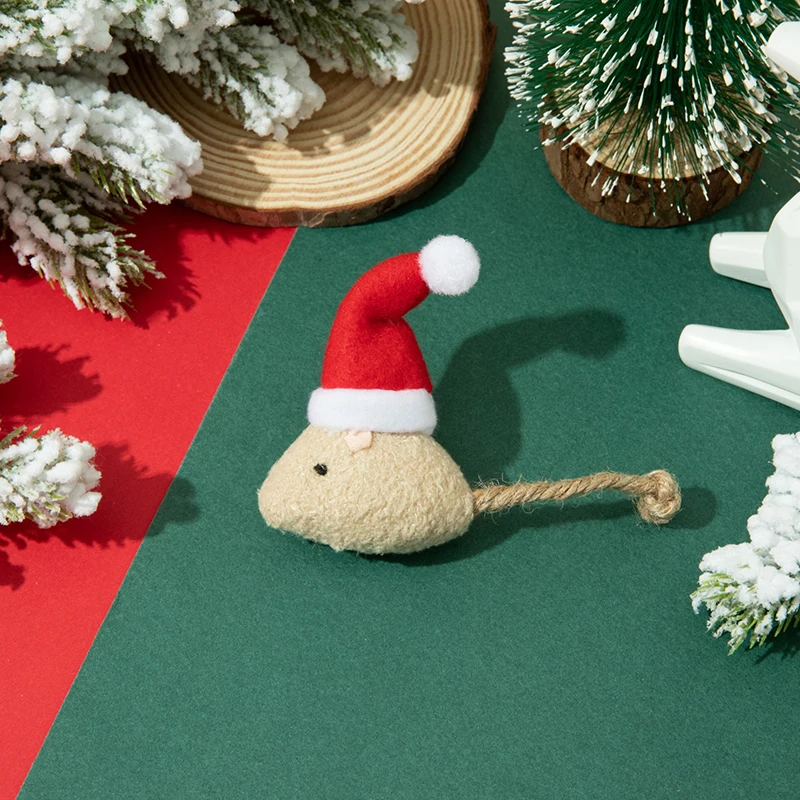 Natal pet mouse brinquedo suprimentos catnip mouse catgrass gato pick-me-up brinquedo gato brinquedos gatos brinquedos interativos para animais de estimação