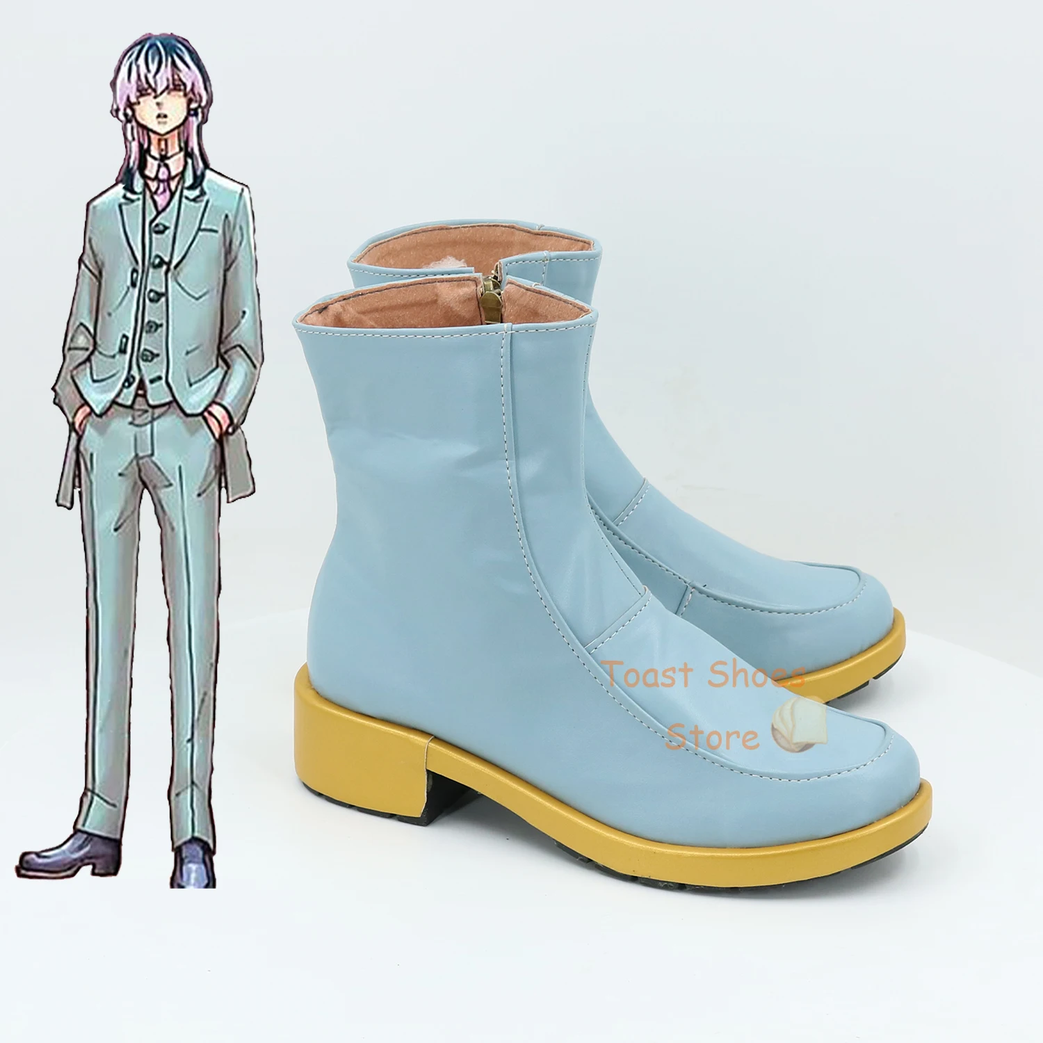 Quadrinhos Anime Cosplay Costume Prop, Tokyo Avenger Gray orquídea sapatos, Halloween Party Con