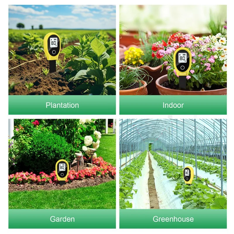 SGS10 Soil Moisture Meter, Household Soil Moisture Meter Potted Gardening Humidity Detector, Digital Display Soil Tester