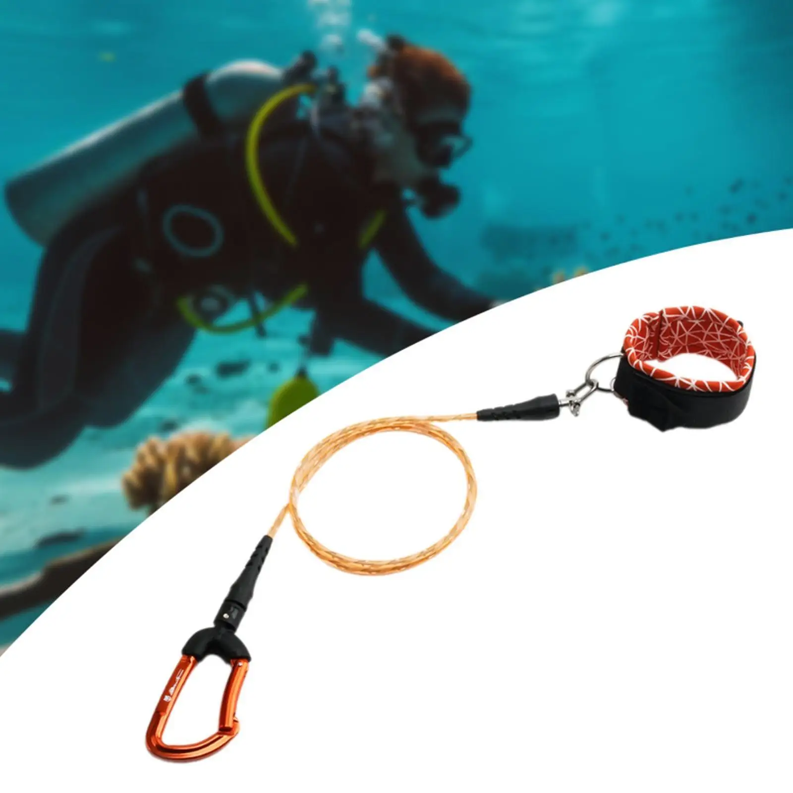 

Freediving Lanyard Leash Security Rope for Drifting Diving Underwater Sports