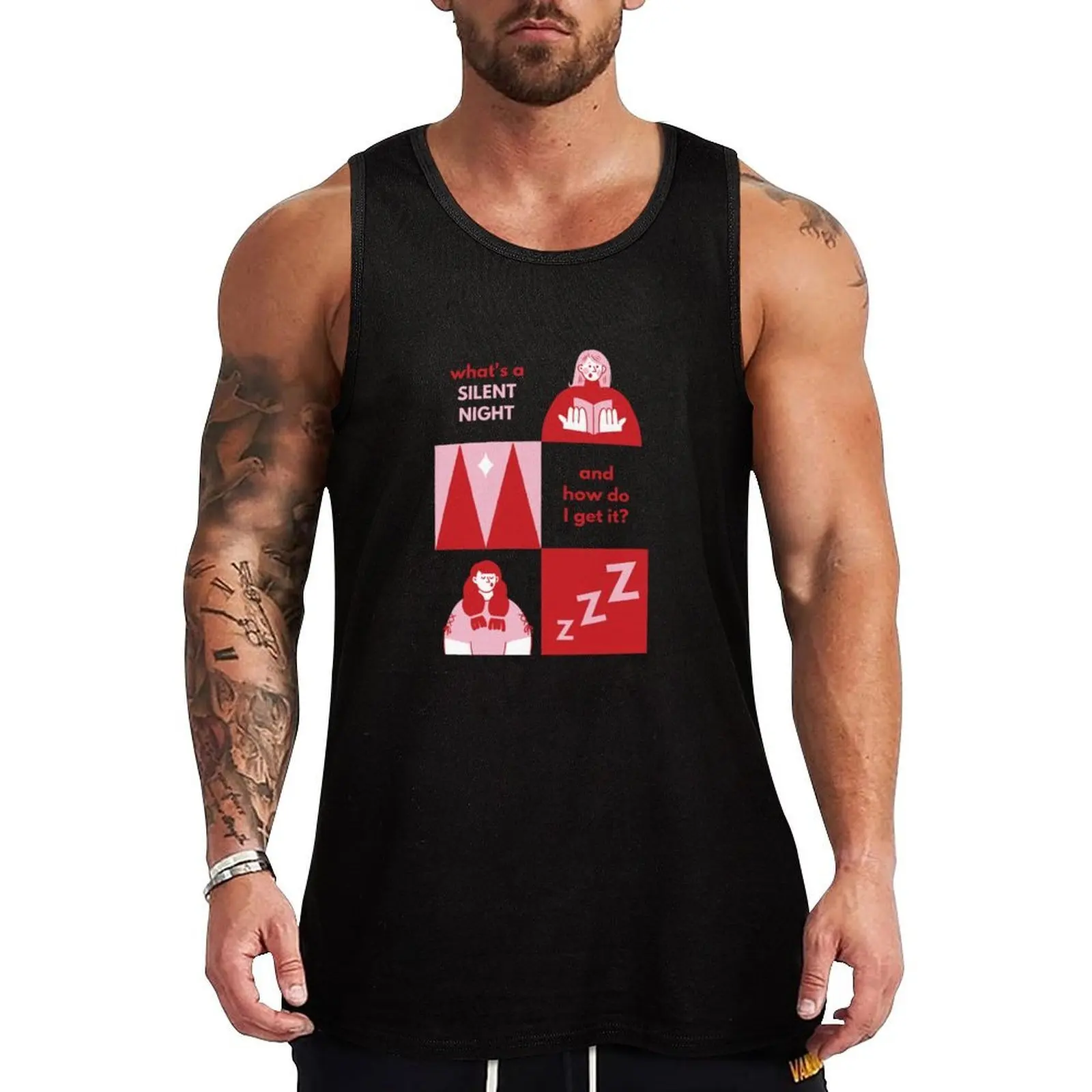 ¿Qué es una noche silenciosa y cómo la consigo? Camiseta sin Mangas con Fondo Verde, Camiseta Deportiva Antitranspirante que Absorbe la Humedad