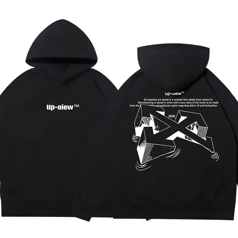 

2024 Spring and Autumn Brand Hoodie Casual Everything Fashion Trend OW Arrow Women's Hoodie Letter Pattern Printed Sweater