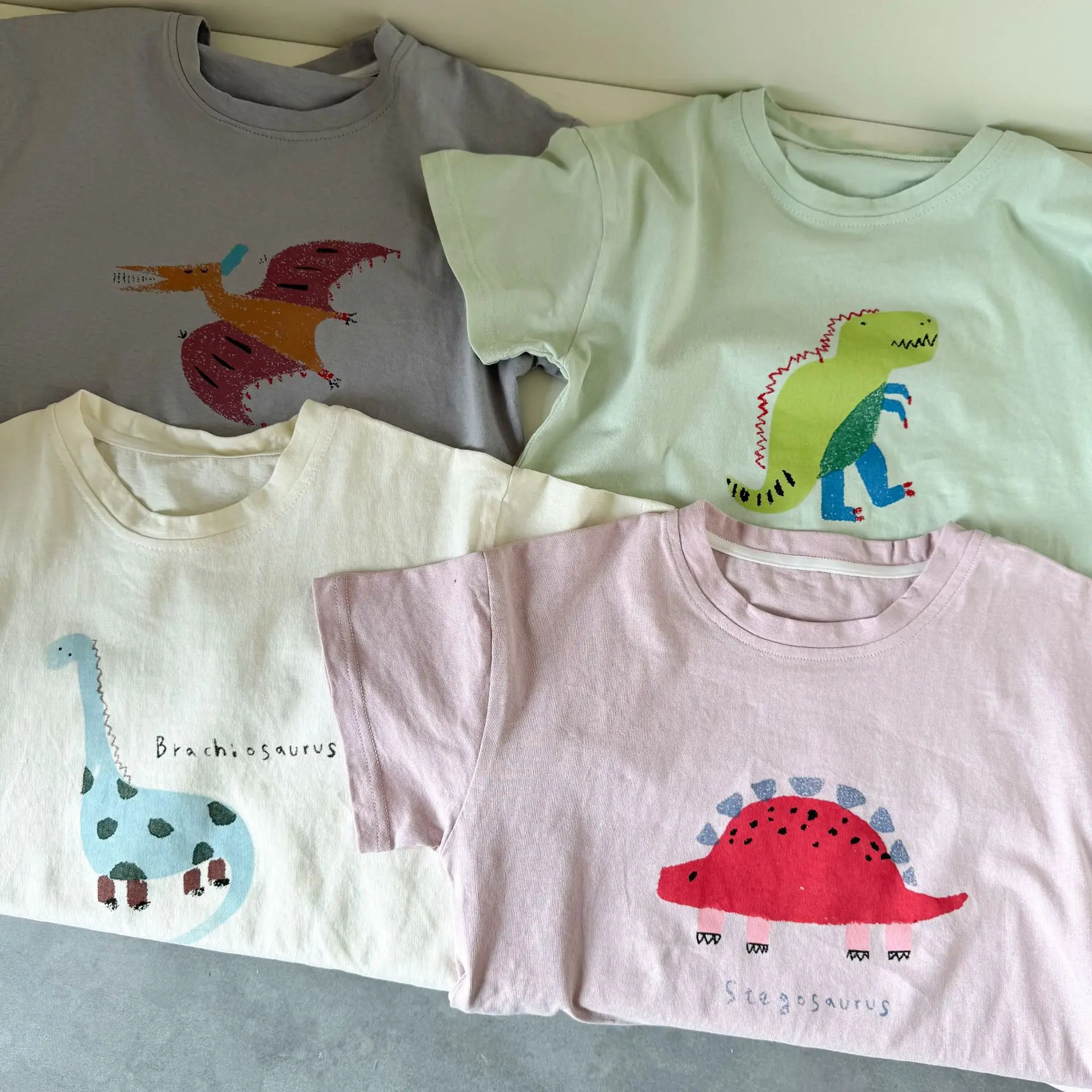 Cartoon Children's Short Sleeved T-shirts 2025 Summer Cotton Girls' Boys Tees Top Cute Kids Summer Clothes Loose T-shirt