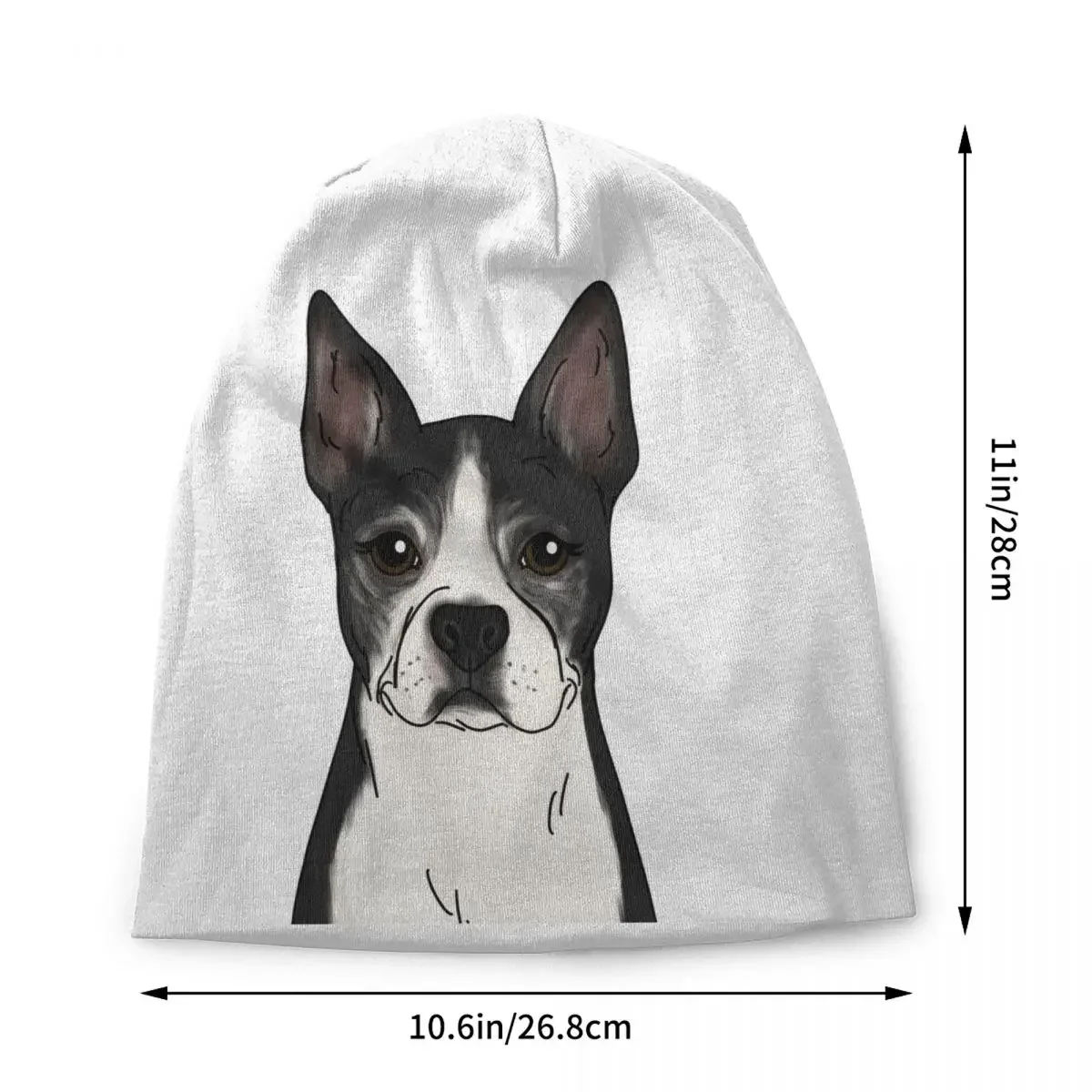 Boston Terrier Skullies Mutsen Streetwear Winter Warme Vrouwen Mannen Breien Hoed Volwassen Unisex Hondenpatroon Muts Hoeden