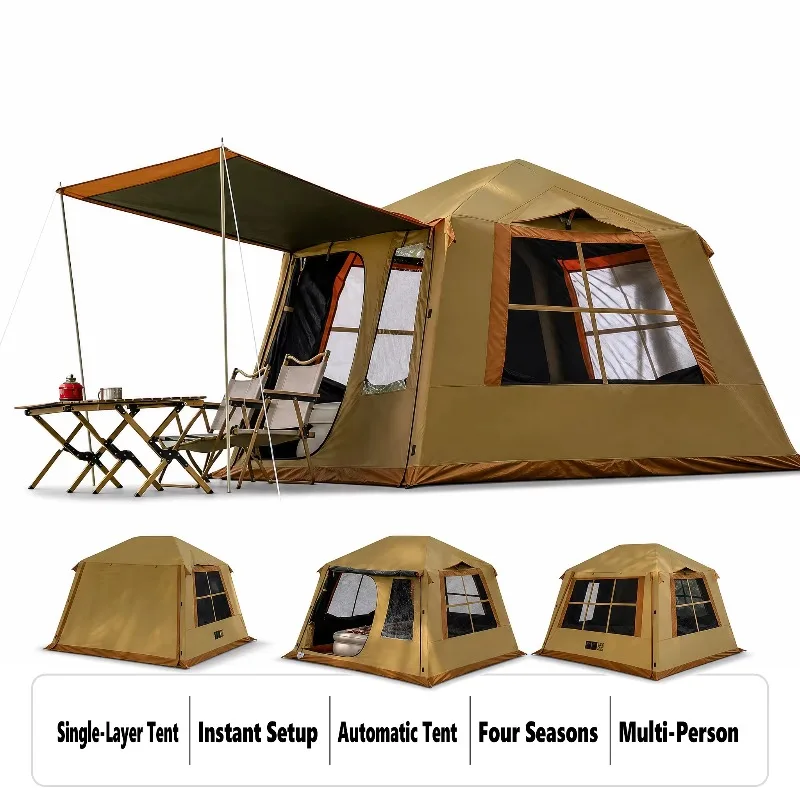 YTYINLeisure Cabin Automatic Inflatable Tent Lightweight Durable Four-Season Waterproof Portable Outdoor Camping Overnight PVC 3