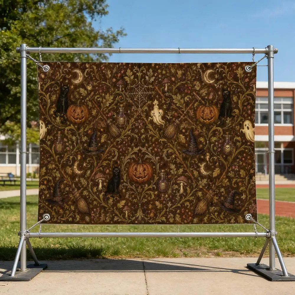 Vintage Halloween Enchanted Garden Flags Specialized for indoor and outdoor home decorations, outdoor camping, and bar parties