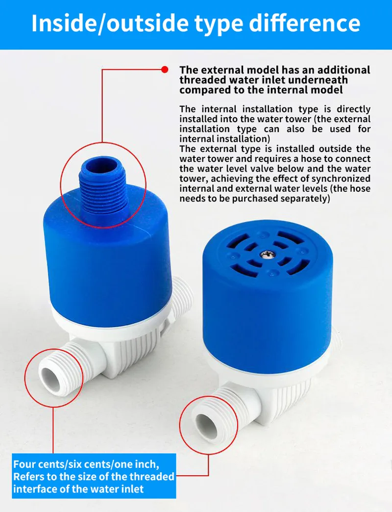 Elettrovalvola Water Level Controller, Float Ball Valve Switch, Water Stop Valve, Fully Automatic Water Tower Control Valve 1/2' 3/4' 1 Inch Acqua e vapore — dettaglio 4