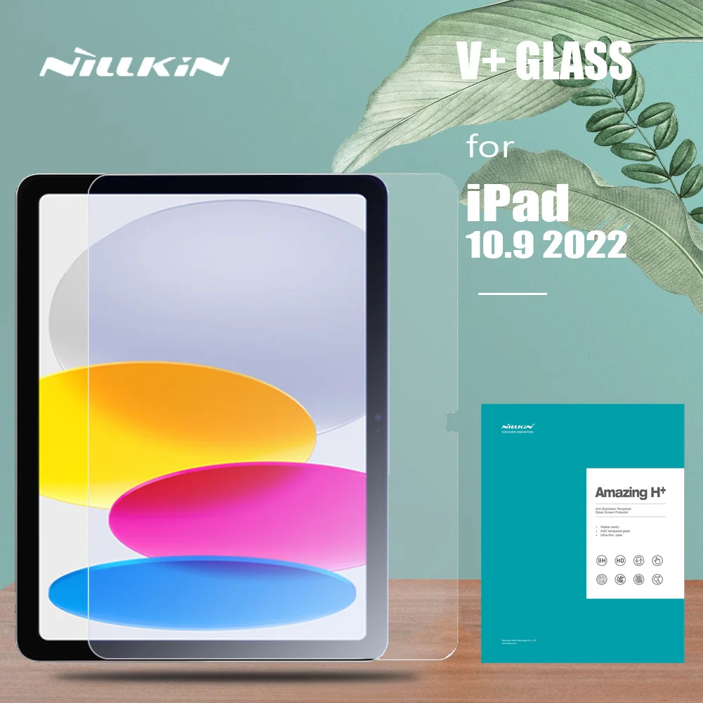 

Nillkin для iPad 10,9 2022, защитное стекло V +, ультратонкое антибликовое синее стекло для Apple iPad 10,9 2022, закаленное стекло