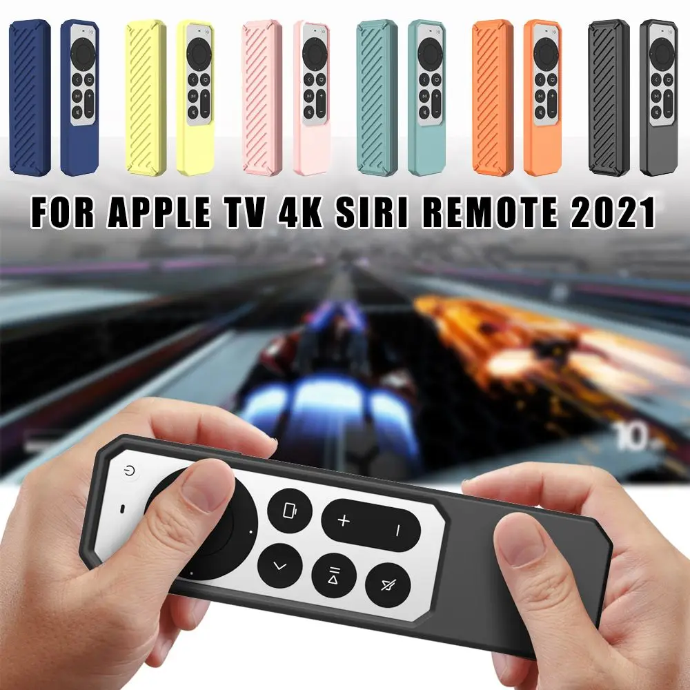 Soft Shell Silicone Cover Remote Control Skin Protective Case Remote Controller Protector For Apple TV 4K Siri Remote 2021