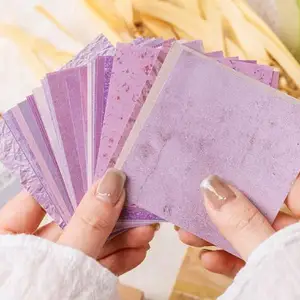 ZfParty 50pcs Regenbogendruckfarbe Textur Scrapbook Fund Paper Paket Crafts Paper 8 Hauptverkaufspapier für texturisierte Einladung - №3