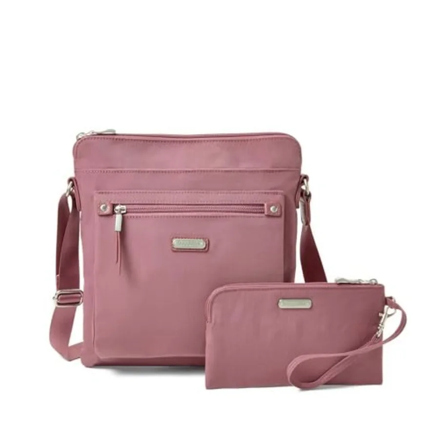 

Женская сумка Go Bagg с RFID-защитой и ремешком для телефона, черная, для безопасного хранения техники и стильного повседневного использования