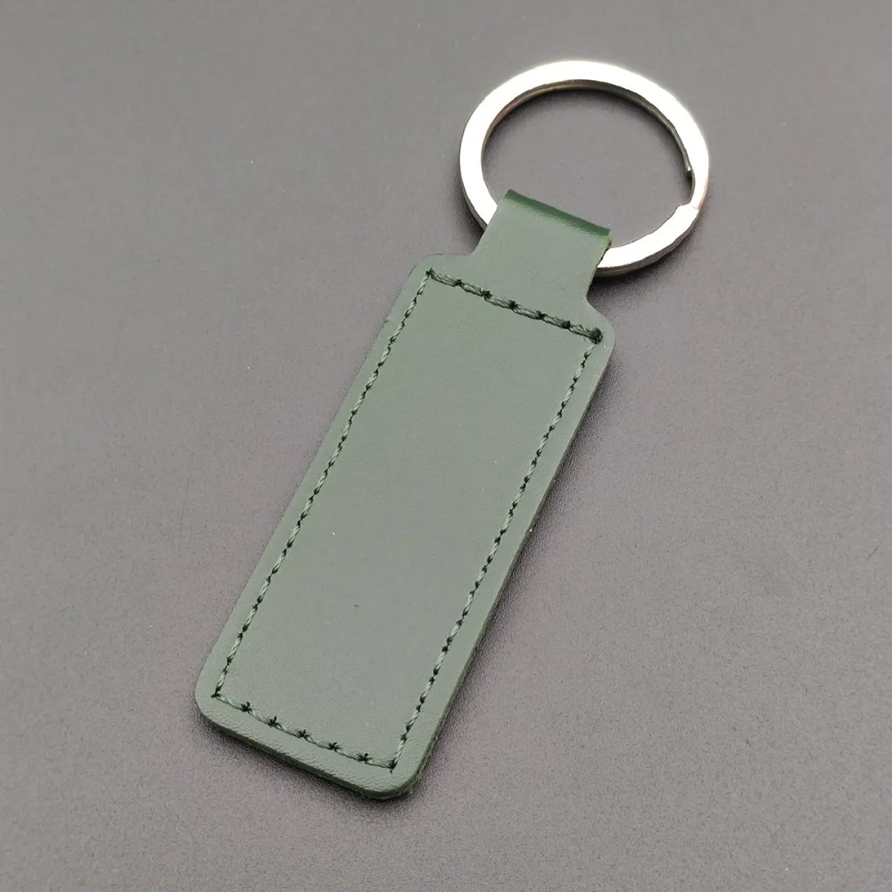 Solid Color Leather Keychain Small Gift Metal Pendant Car Key Ring Fashion Cute Keyring Exquisite Gift Simple Customizable