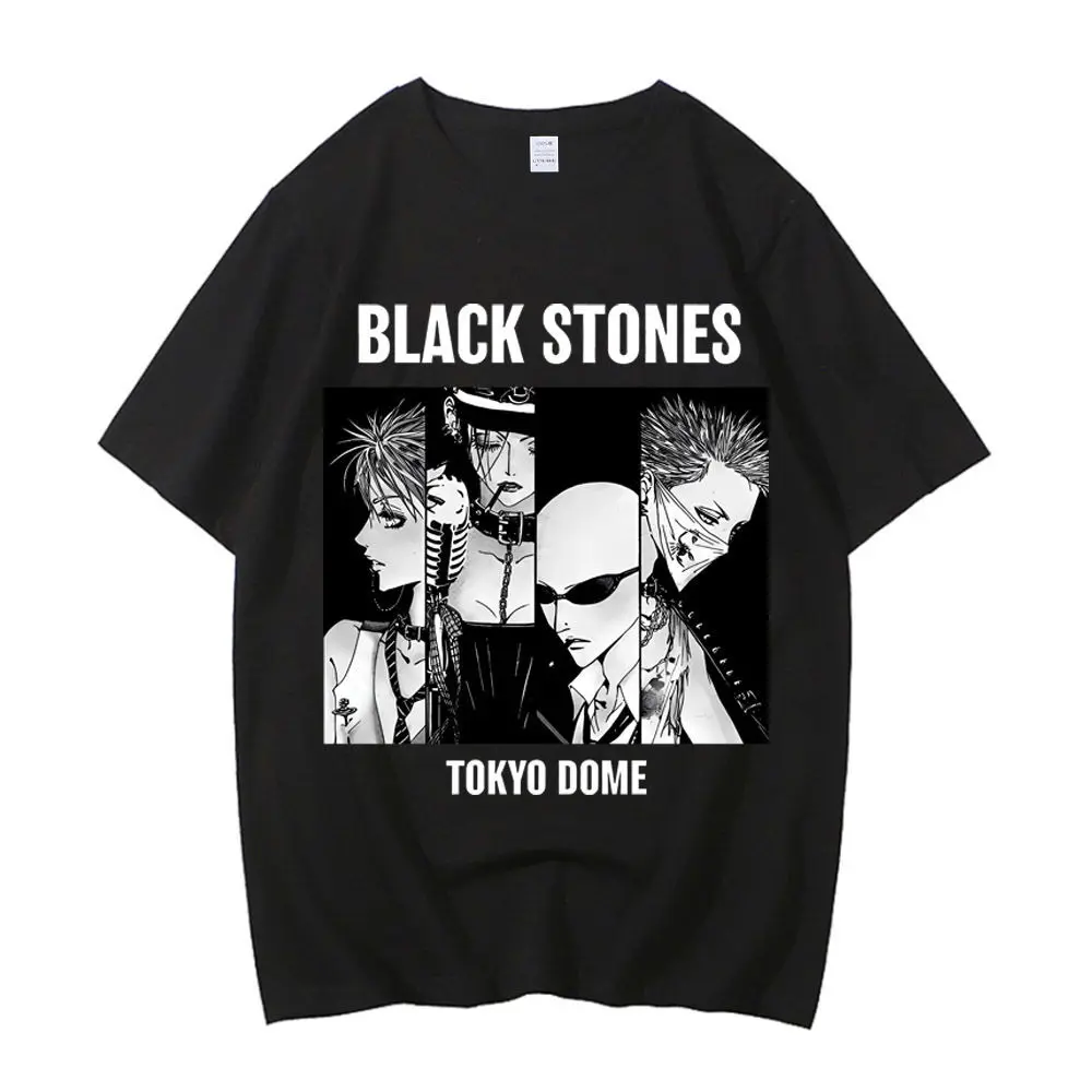 Black Stones Nana Osaki cotton t shirt male Y2k graphic Pastel aesthetic tshirt 2000s kawaii Pastel anime 2000s Comfortable view 4