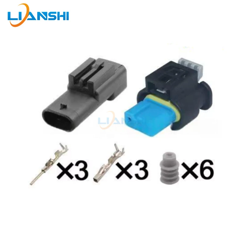 

805-121-523 automotive wiring harness connector 3-hole plug suitable for reversing radar plug DJ7033D-1.2-11/21