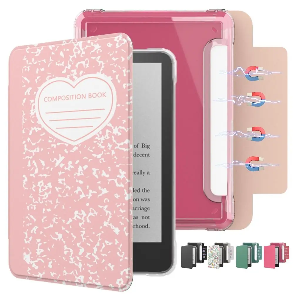 Auto Wake/Sleep e-Reader Case Detachable Acrylic Stand Cover Shockproof for Kindle Paperwhite 12th Gen 2024 7 inch Colorsoft