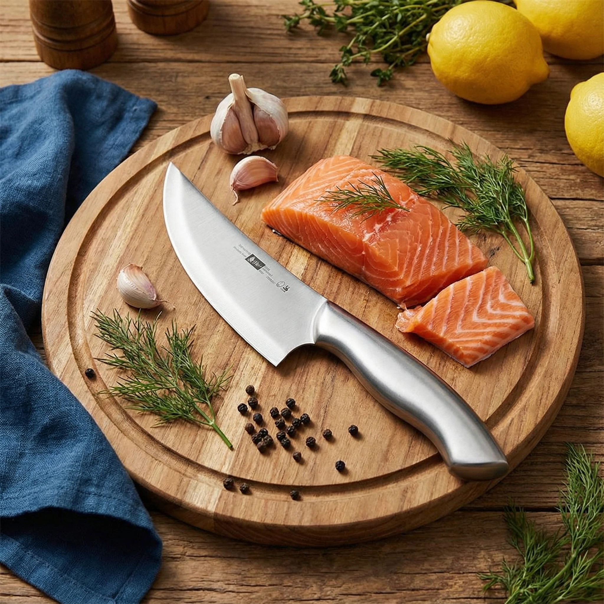 Professional 2-Piece Boning Knife Set - All Steel Forged with Sheath for Meat, Fruit, Kitchen&Picnic Cooking | Butcher Cleaver