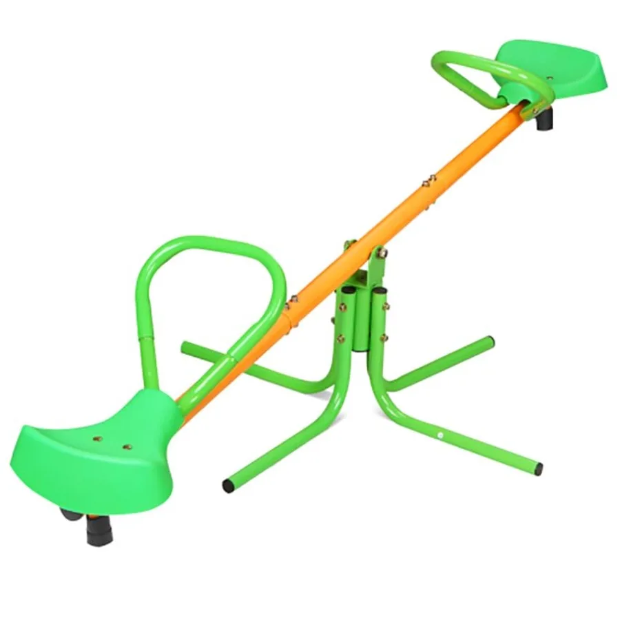 

2 Seats 360 Degrees Seesaw Swivel Teeter Totter Home Playground Equipment, Outdoor Fun Toy Set for,Toddlers, Boys,