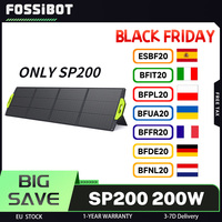 FOSSiBOT SP200 200W Foldable Solar Panel, 23.4% High Cell Efficiency, ETFE Coating, Adjustable Kickstands for Home, RV, Camping