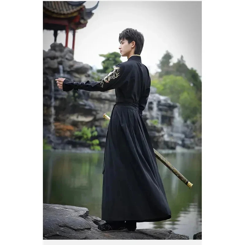 

A;3\v,7'd/Chinese Traditional Hanfu Dress Man Han Dynasty Costume Ancient Swordsman Clothing Male Kimono Tang Suit Halx;4'v\6,b/
