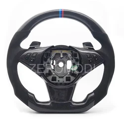 Real Carbon Fiber Alcantara Leather Car Steering Wheel For BMW E60 M5 2006