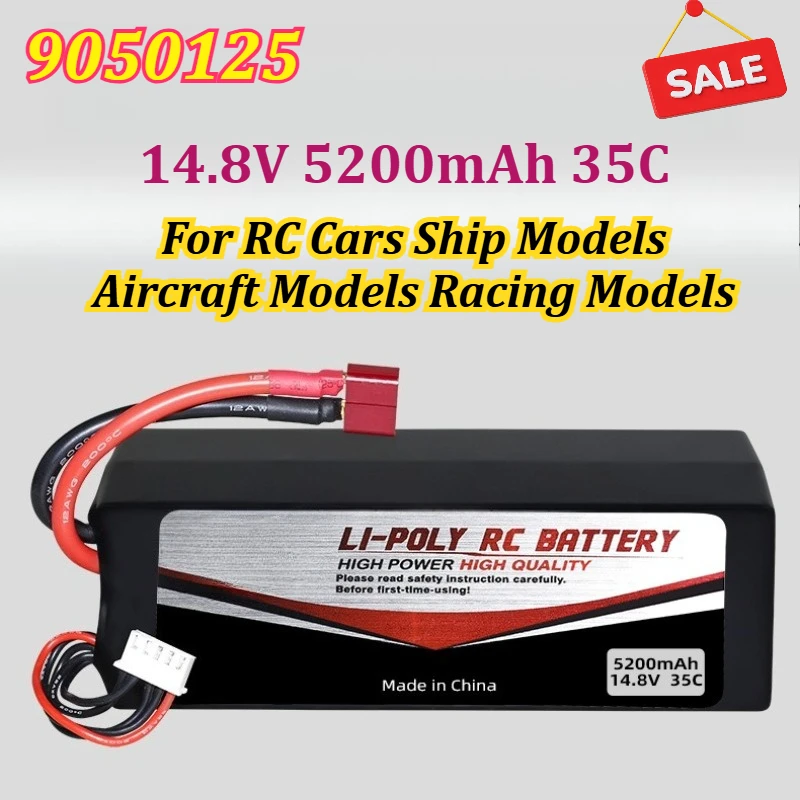 

14.8V 5200mAh 4S 35C LiPo Battery 9050125 T XT60 Plug for SwellPro SplashDrone 3 Parts Battery for RC Car Boat Aircraft Models