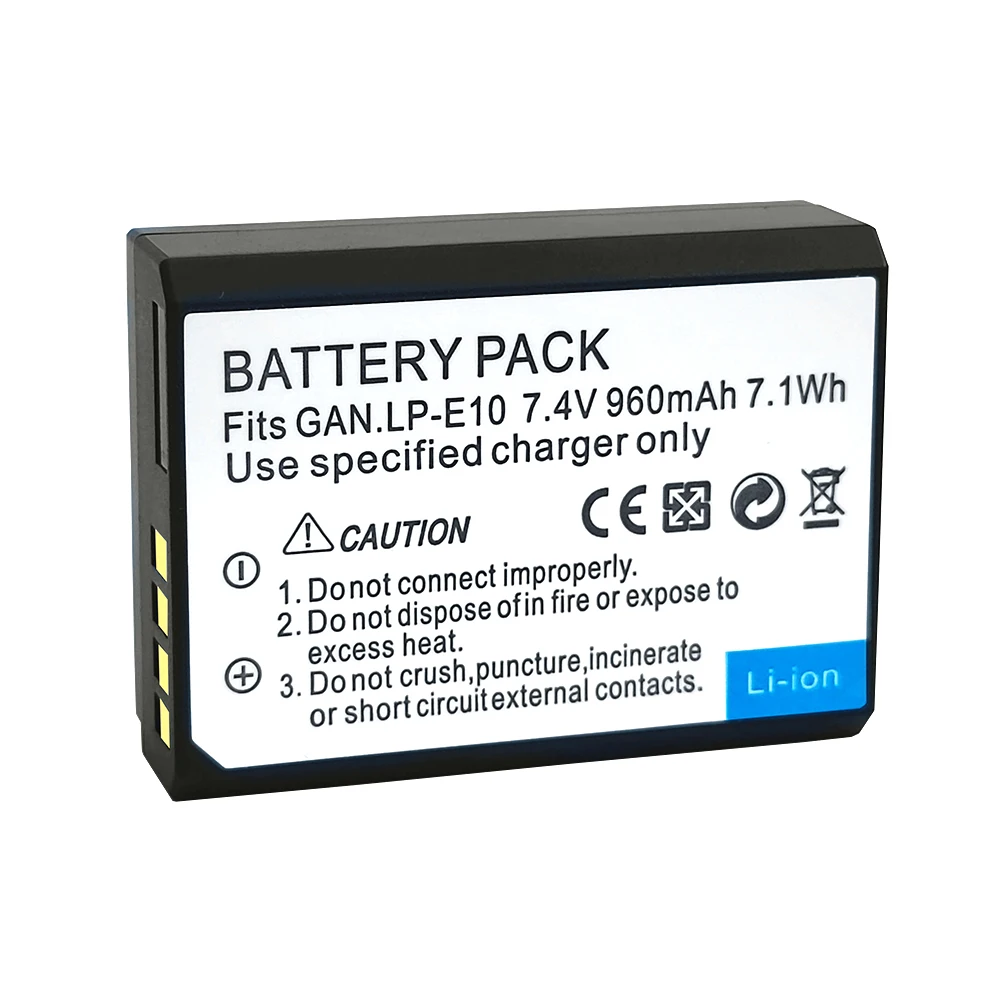 Akumulator LP-E10 LPE10 do aparatu Canon Kiss X50 X70 X80 X90, EOS Rebe T3 T5 T6 T7, EOS 1100D 1200D 1300D 1500D 2000D 2300mAh 7.4V