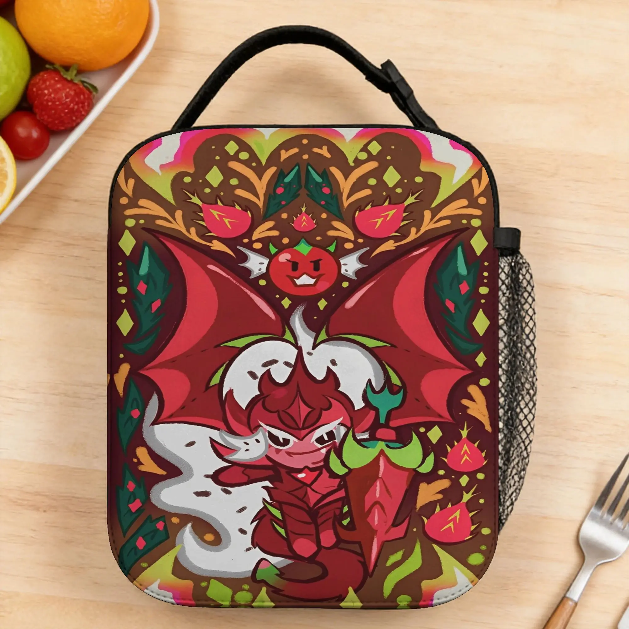 Cookie Run Kingdom Lunch Bag Casual School Lunch Box Print Convenient Thermal Tote Handbags