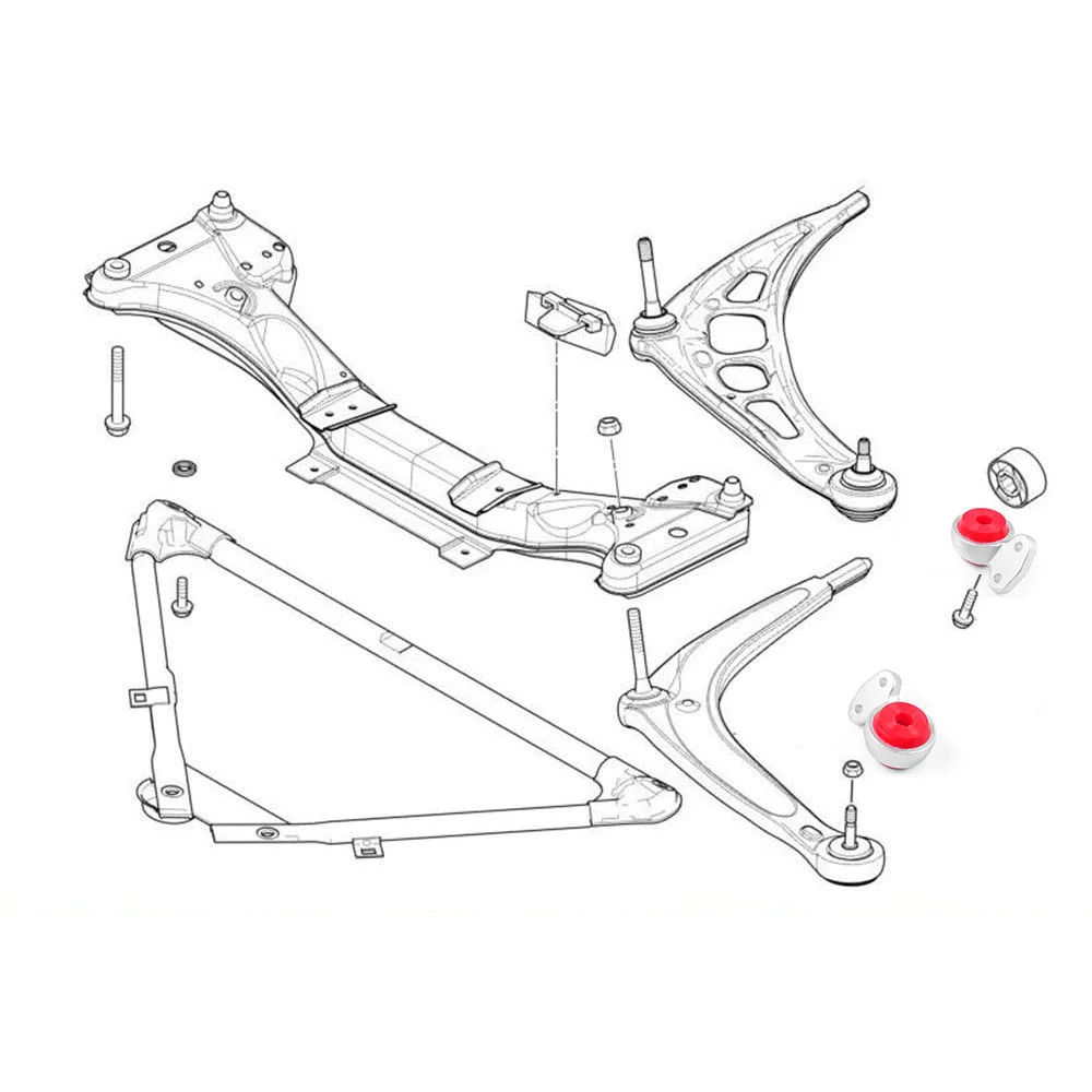 Front Control Arm Bushings 31126783376 31126757623 31126777850 For BMW E46 E85 325i 330i Z4 99-06 TT102332