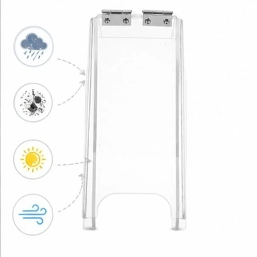 Outdoor Doorbell Rain Cover Clear Flip Design for Electronic Door Locks Keypads Weatherproof Uv Resistant Access Control Keypad