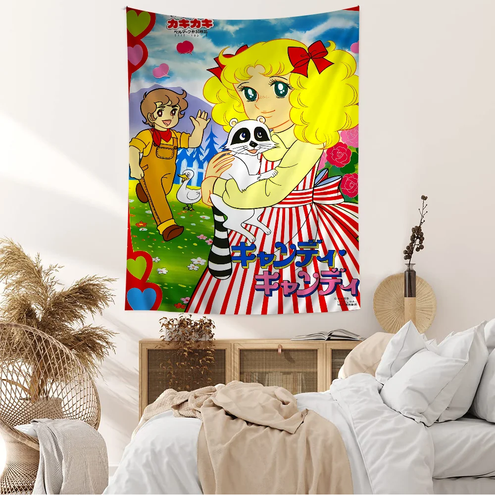 Candy Candy Anime fai da te arazzo da parete per soggiorno casa dormitorio Decor Wall Art Decor