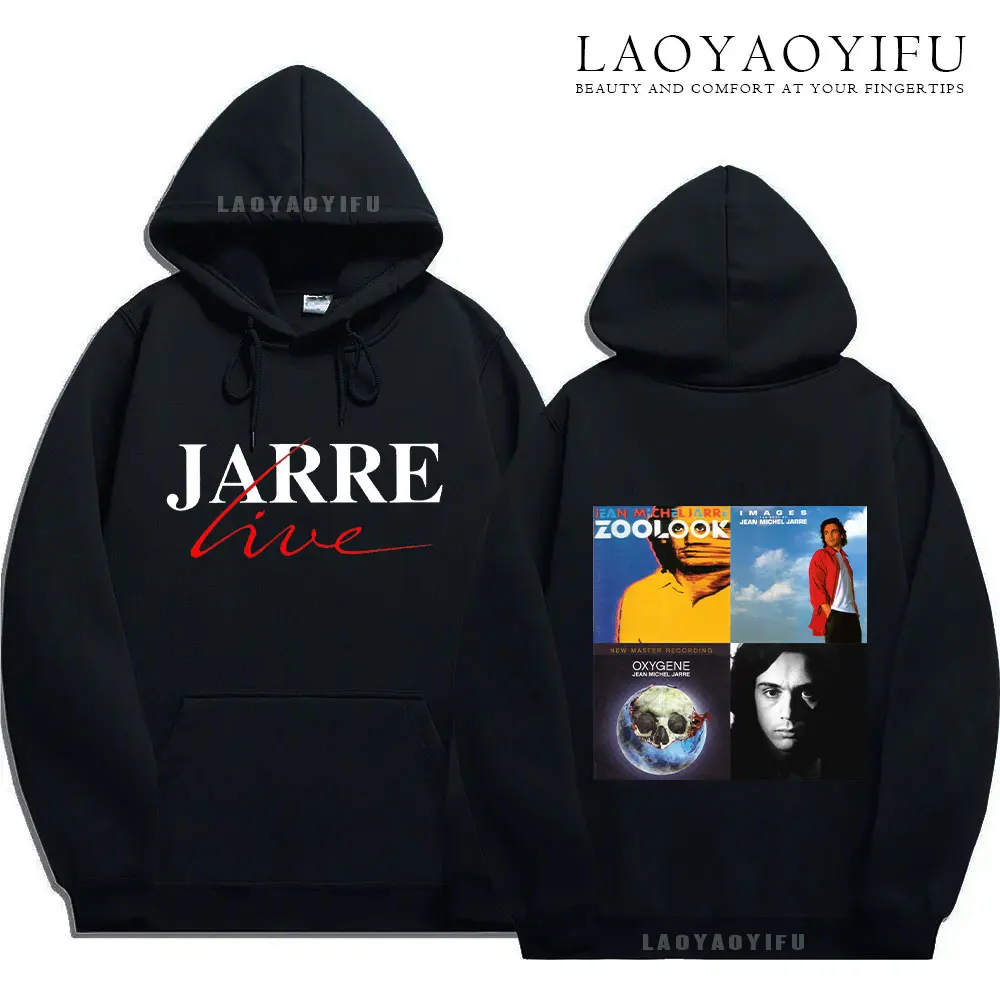 Sweat-shirt à Capuche pour Homme, Jean Michel Jarre, Album Musical, Equinoxe, Zoolook, Oxygène, Cadeau Souvenir, Design Personnalisé, Mode Classique