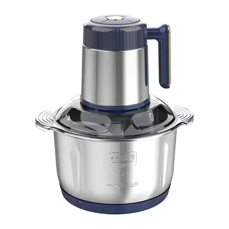 Food mixer, meat and vegetable chopper, stainless steel electric meat grinder, 5L 600W 5-speed, suitable for home kitchen use