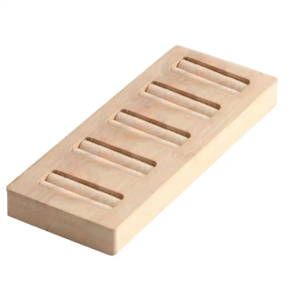 Jewelry Display Organizer Tray Holder Storage Box Case with 5 Slot Display , Beige