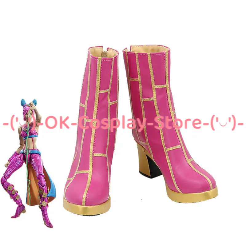 

Cujoh Jolyne Cosplay Shoes Anime JoJo's Bizarre Adventure Cosplay Boot Cosplay Prop Halloween PU Leather Shoes Custom Made