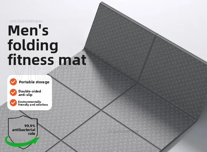 

Men's folding yoga mat, sleeping, lunch break, portable fitness floor mat, non-slip,