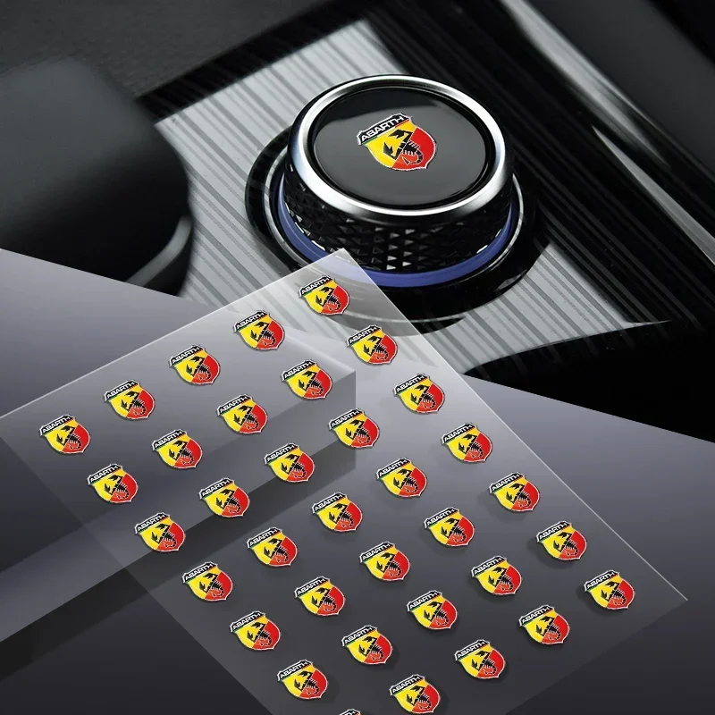 Pegatinas decorativas para el interior del coche, insignias, estilo automotriz para Fiat ABARTH 124 125 130 131 500 595 Esseesse 695 Punto Scorpion