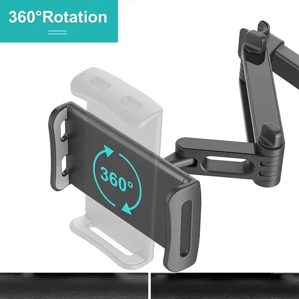 Universal Car Headrest Mobile Phone Holder Telescopic Anti Shake Auto Table Holder Smartphone Mount For 4-11 Inches iPad iPhone